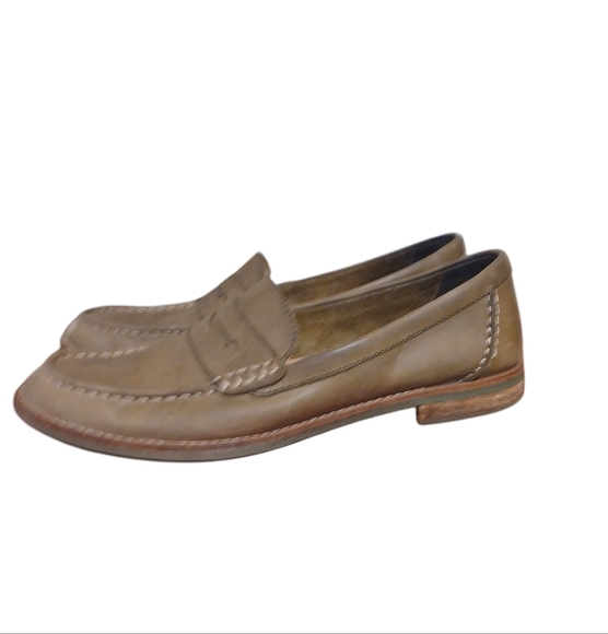 Sperry Green Leather Flats Women's Classic Leather Loafers Size 9 - Picture 5 of 12